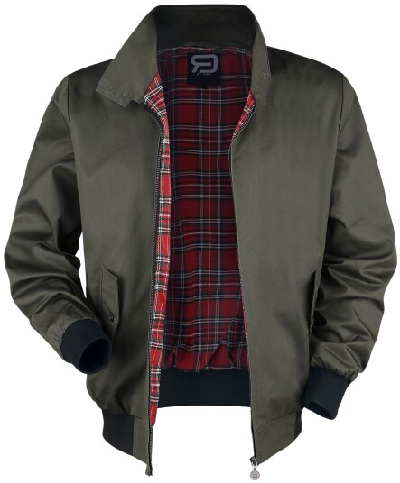 RED by EMP Overgangsjakke - Kakhi Overgangsjakke med Stående Krage - S til 5XL - Herrer - khaki