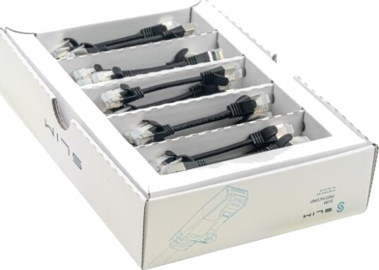 Wirewin Slim  Ls K6a 0.1 Bk 50 0,1 M Cat6a U/Ftp Stp Rj 45 Rj 45 Sort