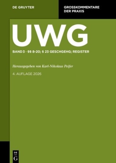 §§ 8-20; § 23 Geschgehg; Register