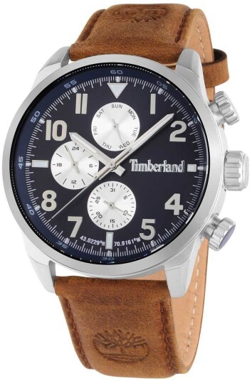 Timberland Herreklokke TDWGF0009501 Williston Sort/Lær Ø45 mm