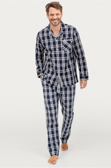Ellos Collection Pyjamas Lance i poplin Blå Ellos Collection Pyjamas Lance i poplin Blå