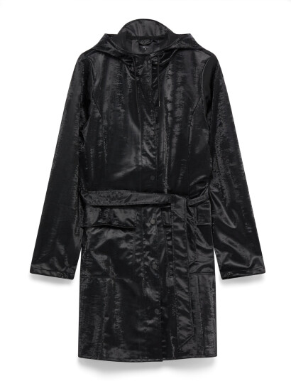 Rains Curve Long Jacket W3 Black XL Rains Curve Long Jacket W3 Black XL