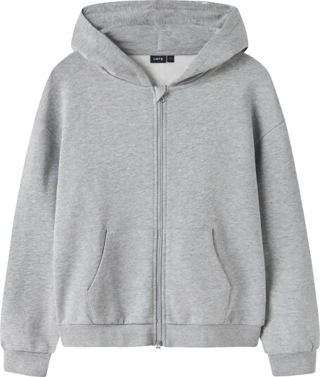 LMTD Nlnnevo Ls L Bru Sweat Cardigan Noos Grey 122 128