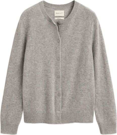 Gant Cashmere C Neck Cardigan Grey XS