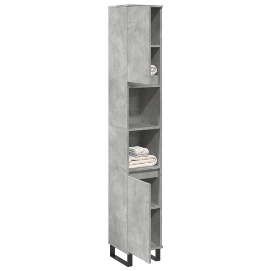vidaXL Baderomsskap betonggrå 30x30x190 cm konstruert tre vidaXL Baderomsskap betonggrå 30x30x190 cm konstruert tre