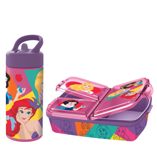 Stor Lunch Box & Water Bottle Disney Princess