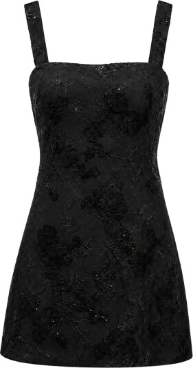 OW Collection Ravina Mini Dress   Black   XS