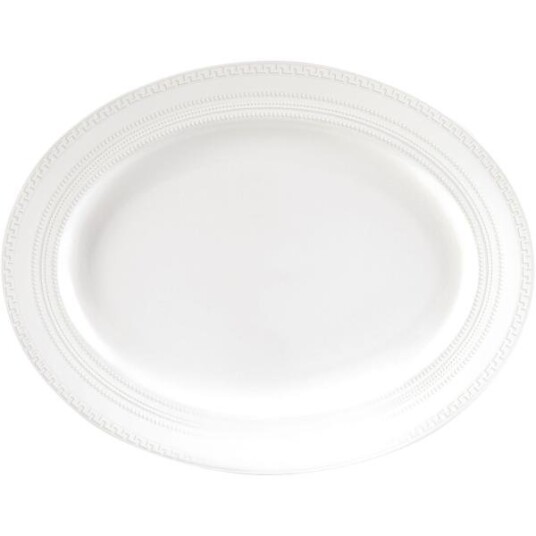 Wedgwood Intaglio ovalt fat 33 cm hvit