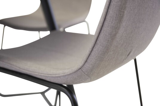 Venture Design Plaza & X-chair spisegruppe Svart/svart 4 st stoler & bord 100 cm