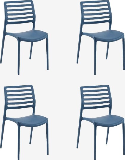 Hanah HomeStolsett 4 stk. LouiseBlåSpisestoler