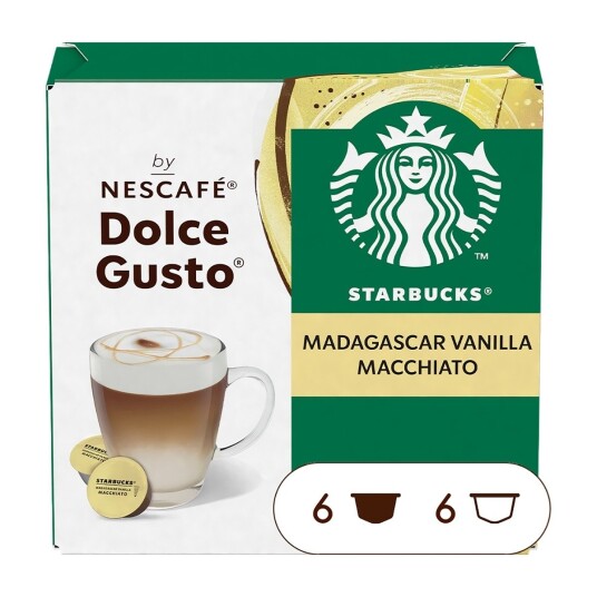 Dolce Gusto Starbucks Vanilla Macchiato Madagascar til Dolce Gusto. 12 kapsler