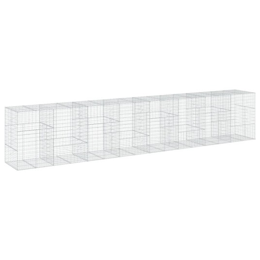  Gabionkurv med deksel 800x100x150 cm galvanisert jern