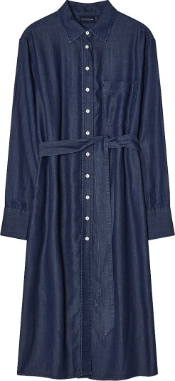Lexington Clothing Casual Fit Lyocell Shirt Dress   Navy   XS