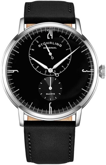 Stührling Original Herreklokke 3969.3 Cabaletta Sort/Lær Ø42 mm