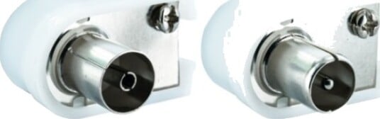Set Coax: Vinkelstøkkel/Støksel/Skrubar Hvit Set Coax: Vinkelstøkkel/Støksel/Skrubar Hvit