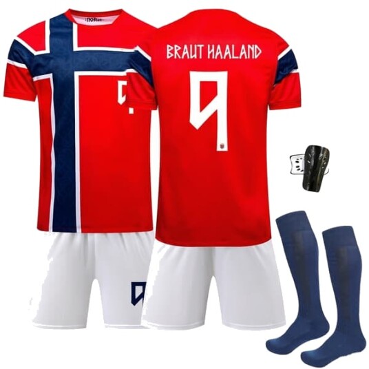 2026 World Cup Norge Hjemmefotballdrakt Voksen og Barn Trøye Shorts Sokker Sett Menn Kvinner Ungdom Gutt Jente