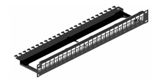 Leviton Patch panel for 24xrj45 tool-free jacks 1u black Leviton Patch panel for 24xrj45 tool-free jacks 1u black