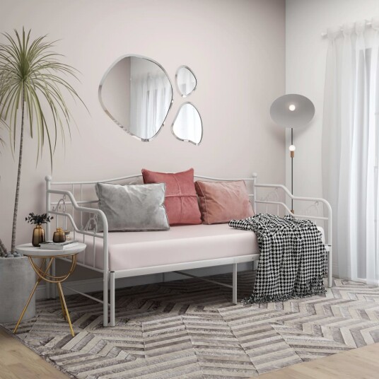 vidaXL Uttrekkbar ramme til sovesofa hvit metall 90x200 cm vidaXL Uttrekkbar ramme til sovesofa hvit metall 90x200 cm