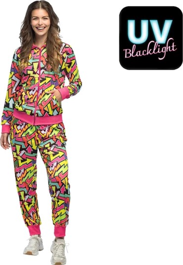 Boland Party Partners UV Street Art Grilldress Dame Kostyme Medium 88641