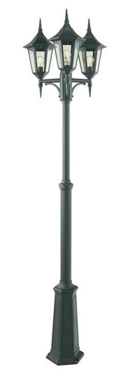 Norlys Modena Utendørs Parklampe 3 Lyktehoder Svart, Ingen