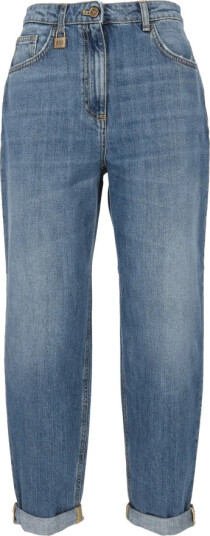 Elisabetta Franchi Dame Jeans Blå W28,