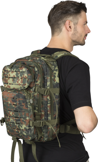 Brandit Ryggsekk US Cooper Lasercut Medium Flecktarn 30L Brandit Ryggsekk US Cooper Lasercut Medium Flecktarn 30L