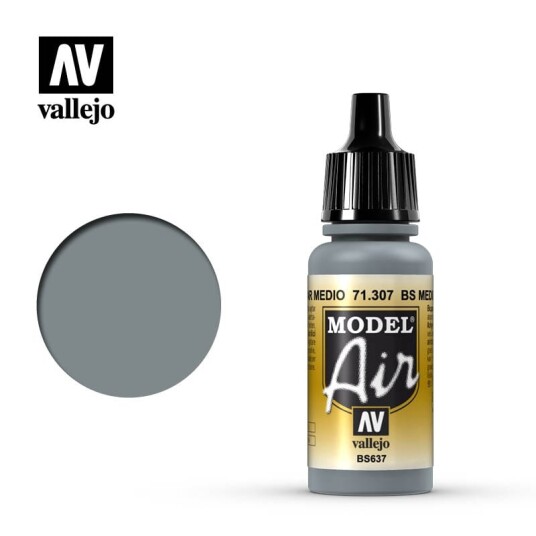 Vallejo Model Air BS Medium Sea Grey 18ml 71.307