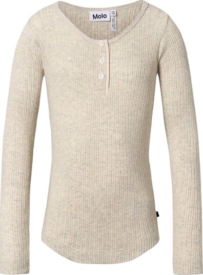 Molo Genser Rib Ruby Havregrøtmelange Molo 2 3 år (92 98) Genser Beige Grå