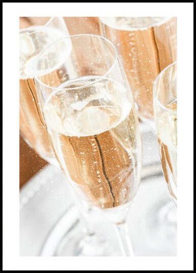 Glittery Champagne Plakat Plakat / 70x100cm