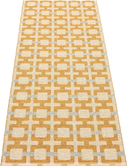 Pappelina Tom teppe Ochre/Cream/Sage 70 x 180 cm