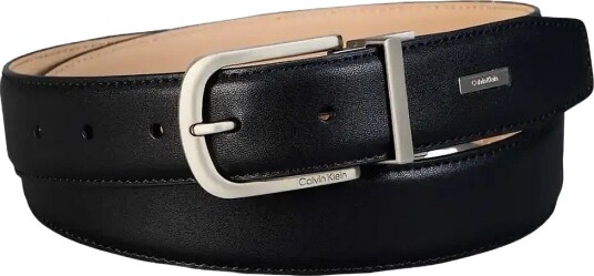 Calvin Klein Curved Pin Buckle Smooth 32Mm Ad - BLACK BRUSHED NICKEL - 105