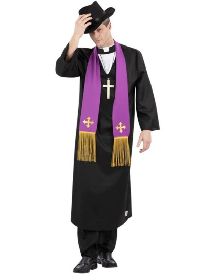 Lisensiert The Exorcist Father Merrin Prest Herrekostyme L
