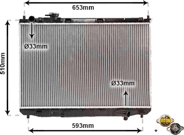 VAN WEZEL 83002084 Radiator motorkjøling VAN WEZEL 83002084 Radiator motorkjøling