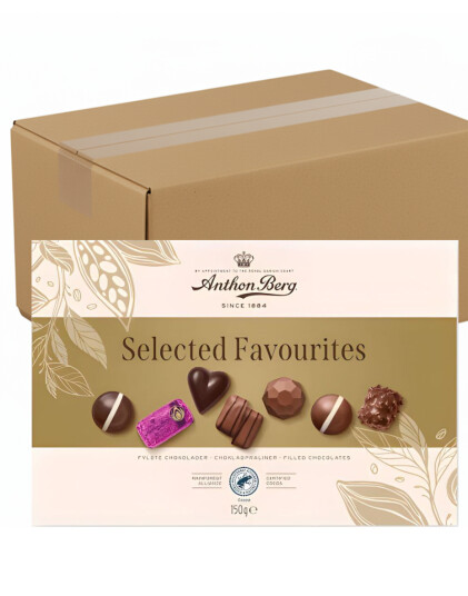 10 stk Anthon Berg Selected Favourites Esker med Forskjellig Sjokoladekonfekt Hel Eske 1,5 kg