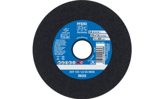 Pferd Eht 125-1,6 Sg Inox, Stål, Rustfritt Stål, Pferd, 2,22 Cm, 12,5 Cm, 12200 Rpm, 25 Stykker
