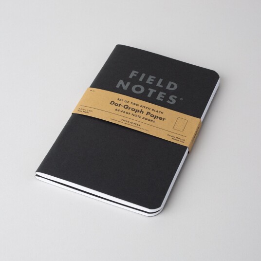Field Notes Pitch-Black, Pocket (2-Pakk), Ruled
