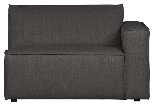 basiclabel Silvijn Element m. armlen, Høyre, Grått stoff Unoliving