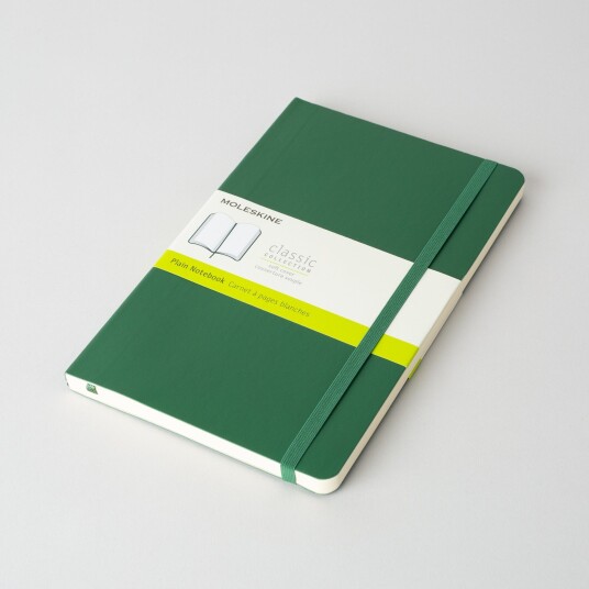Moleskine Classic, A5 (Softcover), Myrtle Green / Plain