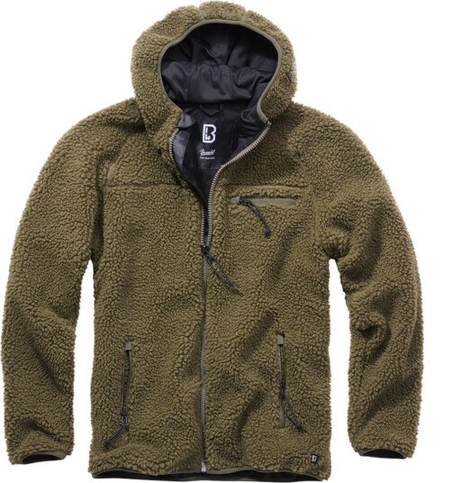 Brandit Teddyfleece Worker Jakke S Svart Rød Brandit Teddyfleece Worker Jakke S Svart Rød