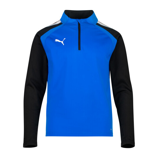 Puma teamLIGA 1/4 Zip Top Jr, treningsgenser junior 152 electric blue lemona