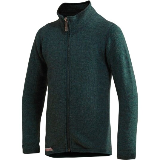 Woolpower Kids' Full Zip Jacket 400 110-116, Forest Green