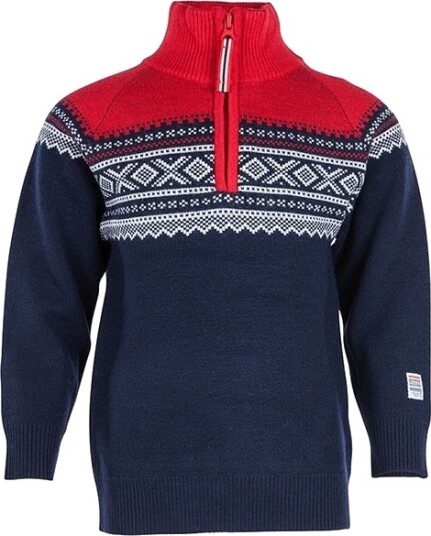 Marius Kids Ullgenser Med Zip Barn Navy 4-5 år Marius Kids Ullgenser Med Zip Barn Navy 4-5 år