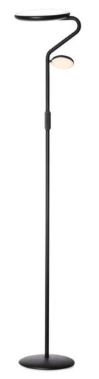 Slim uplight gulvlampe med leselys og fjernkontroll - Svart Slim uplight gulvlampe med leselys og fjernkontroll - Svart