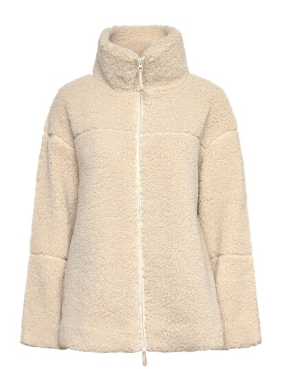 Gina Tricot Pile Zip Jacket Cream XL Gina Tricot Pile Zip Jacket Cream XL