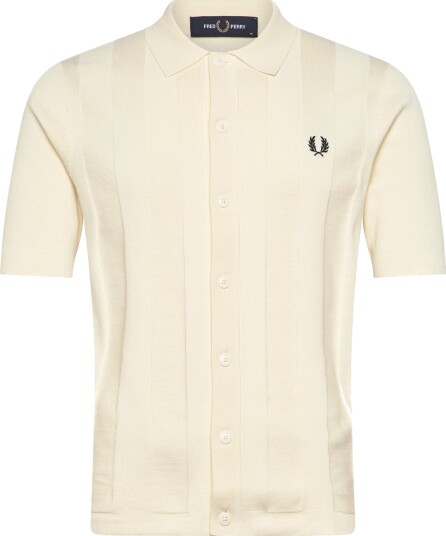 Fred Perry Tonal Vertical Stripe Shirt Cream XXL Fred Perry Tonal Vertical Stripe Shirt Cream XXL