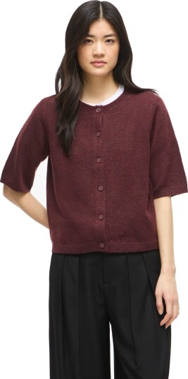Vila Viliga 2/4 O Neck Knit Cardigan Noos Burgundy XL
