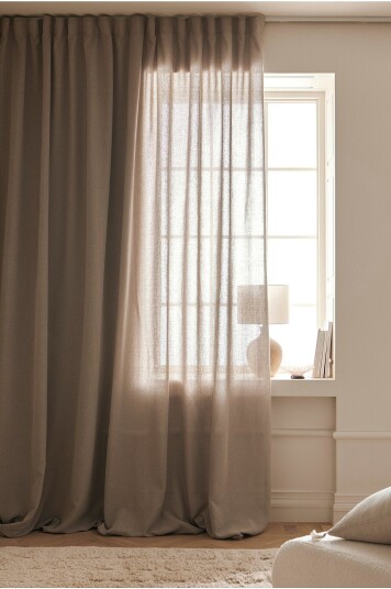 Ellos Home Gardin med multibånd Isabelle Wide 1 pakning Beige