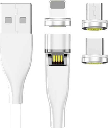 2Go 797317 1 M Usb B Usb C/Micro-Usb B/Lightning Hvit