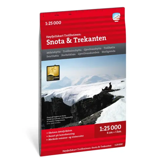 Calazo förlag Høyfjellskart Trollheimen: Snota & Trekanten 1:25 000 OneSize, NoColour