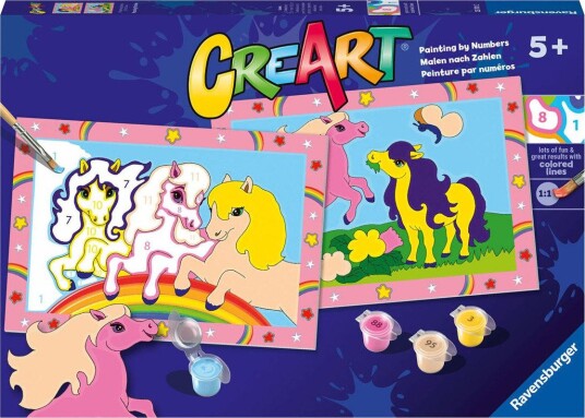 Ravensburger CreArt Mal etter nummer 5+ år Hoppende ponnier